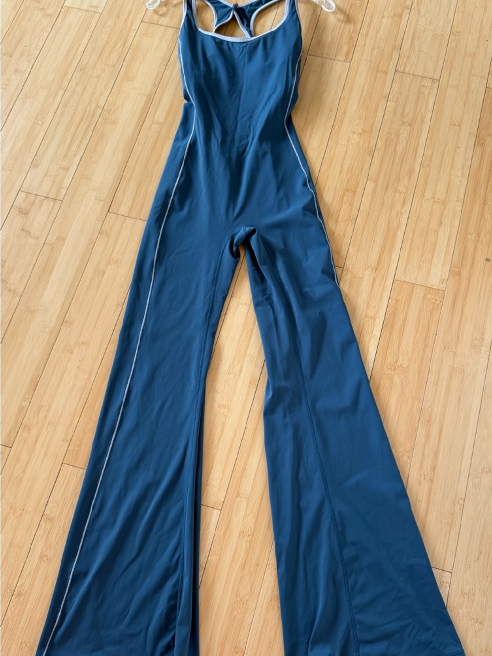 Women's Blue Wide-Leg Jumpsuit size M